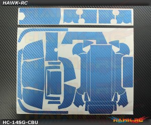 FUTABA 14SG Protector Wraps Skin Carbon Blue V2